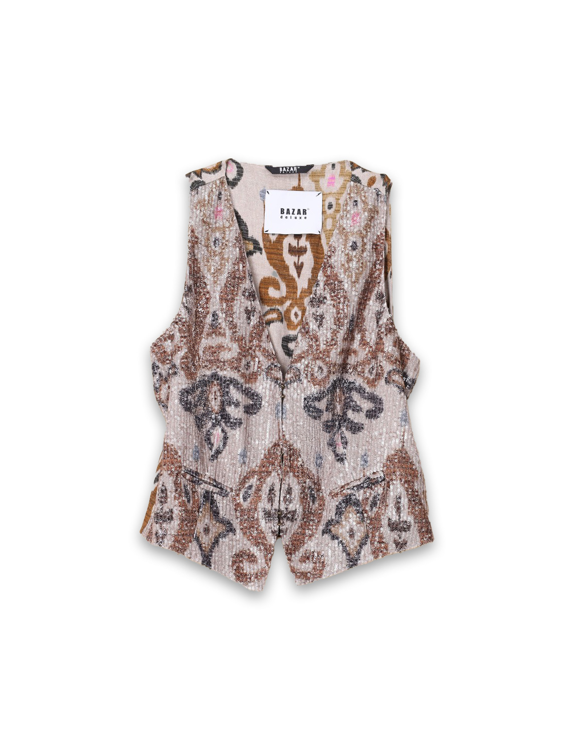 Bazar Deluxe Patterned vest with sequins   multi 34