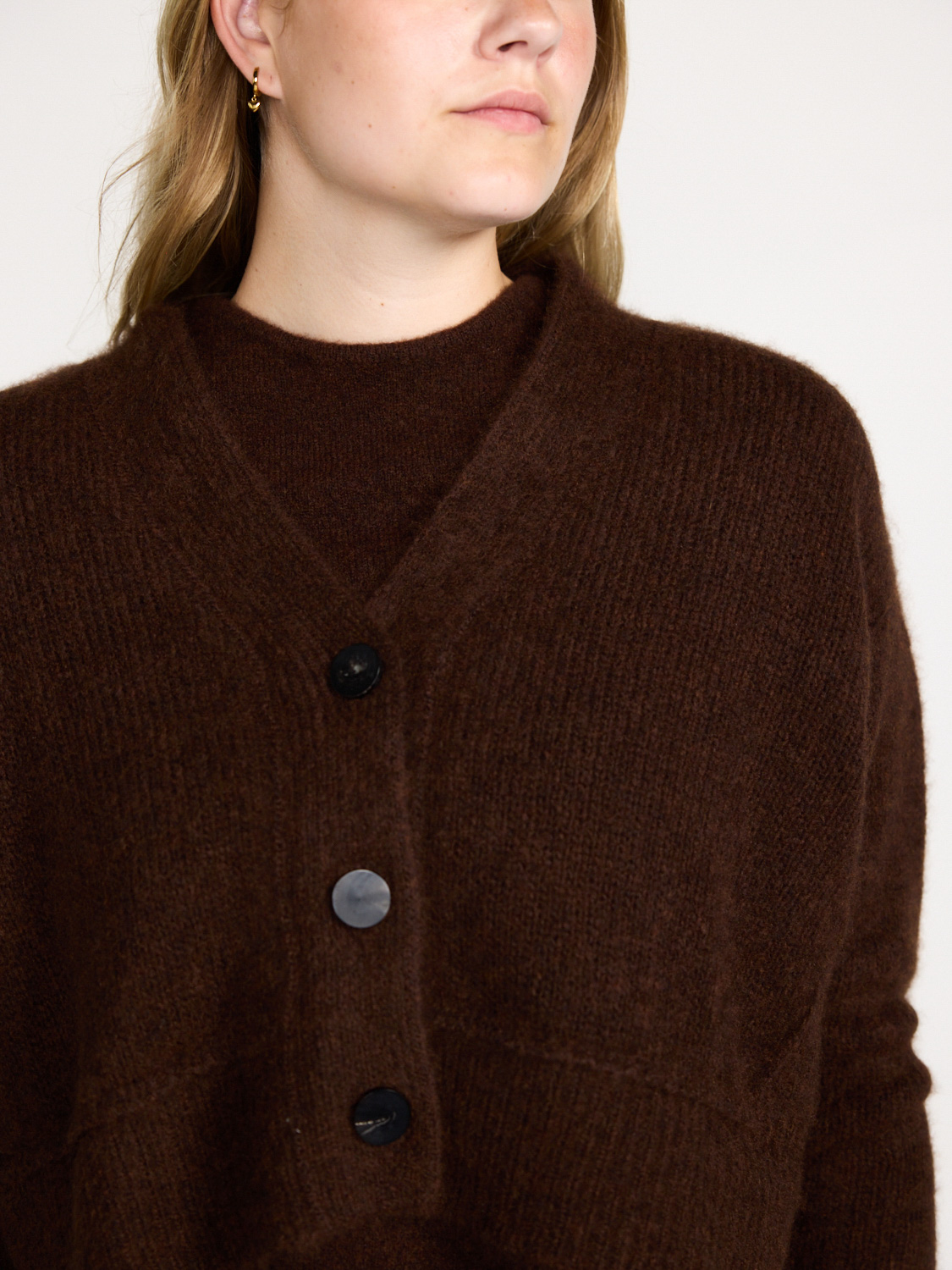 LU Ren Riely.D - Knit Cardigan made of Cashmere brown M