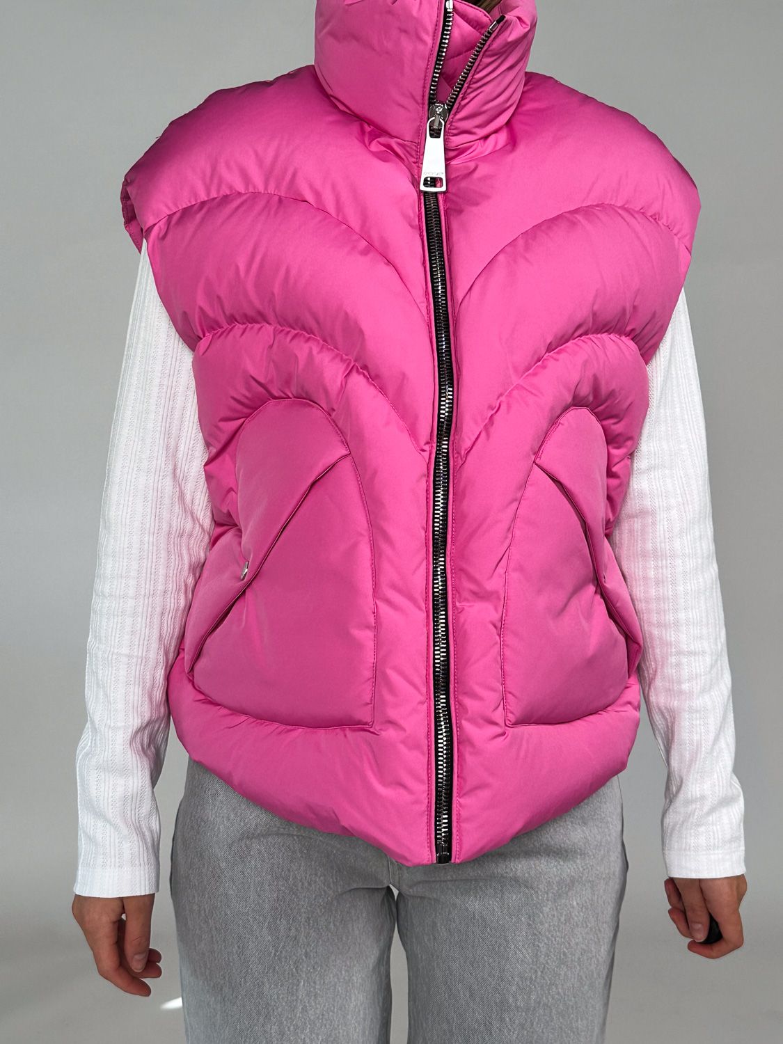 Khrisjoy Corazon Vest – Oversized Weste    pink XS/S