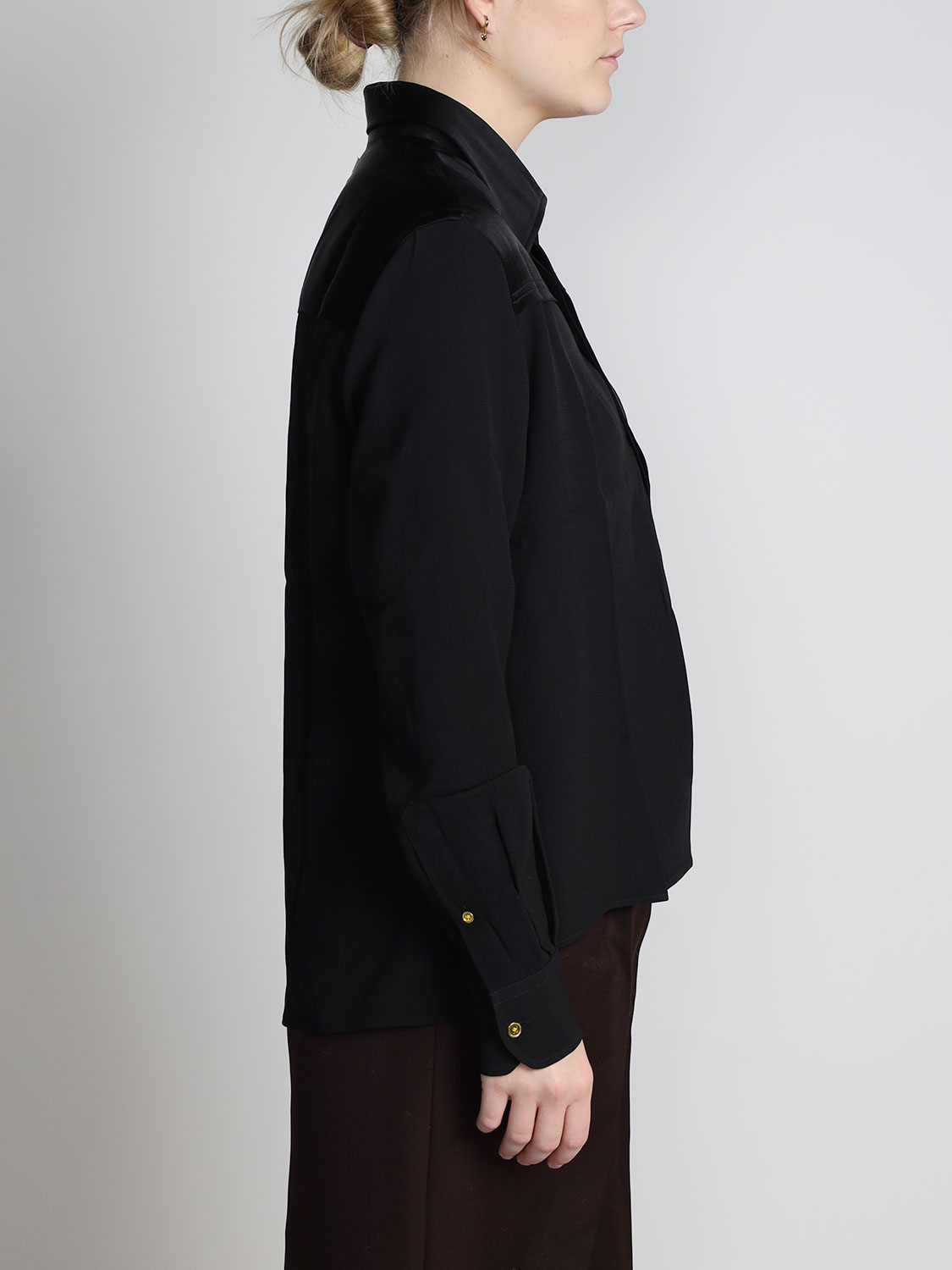 Alexandre Matiussi Blouse with a contrasting collar  36 black