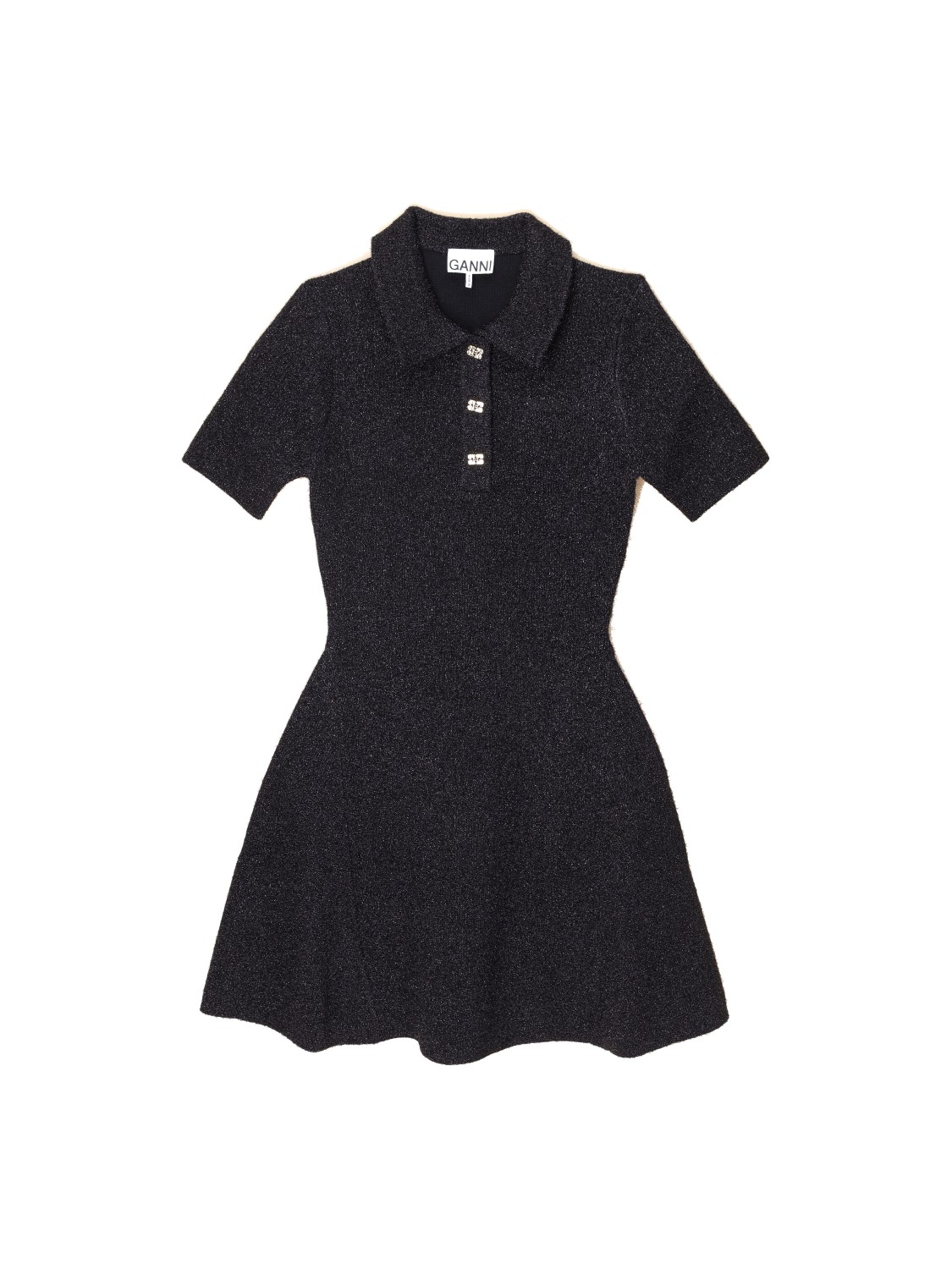 Mini dress made of double fleece with lurex details