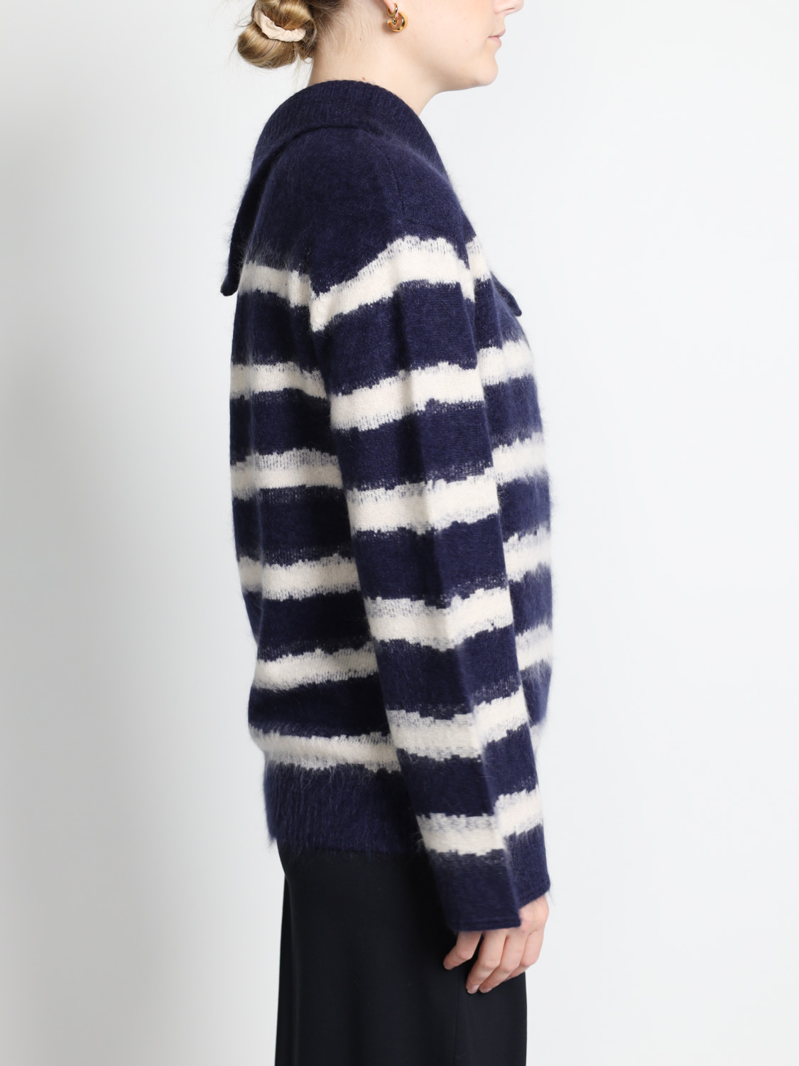 Dorothee Schumacher Fluffy Statements – Gestreifter Pullover   marine M