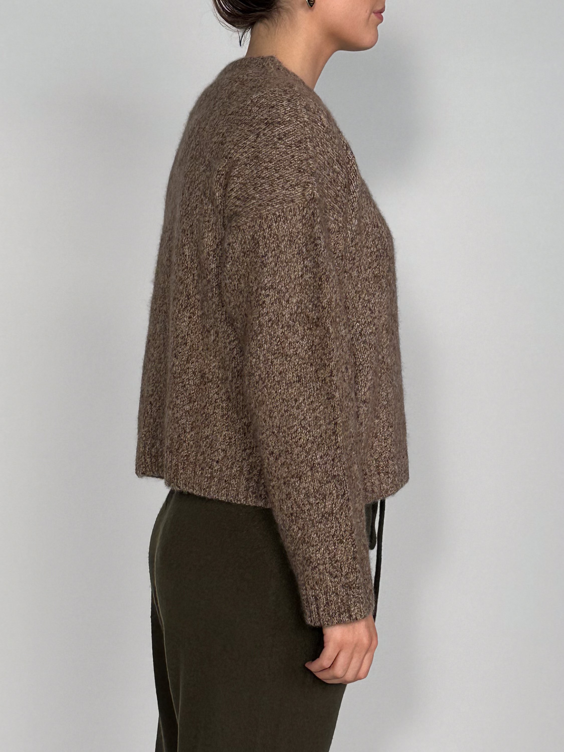 friendly hunting Jumper – sweater made from a cashmere-silk mix  brown XS