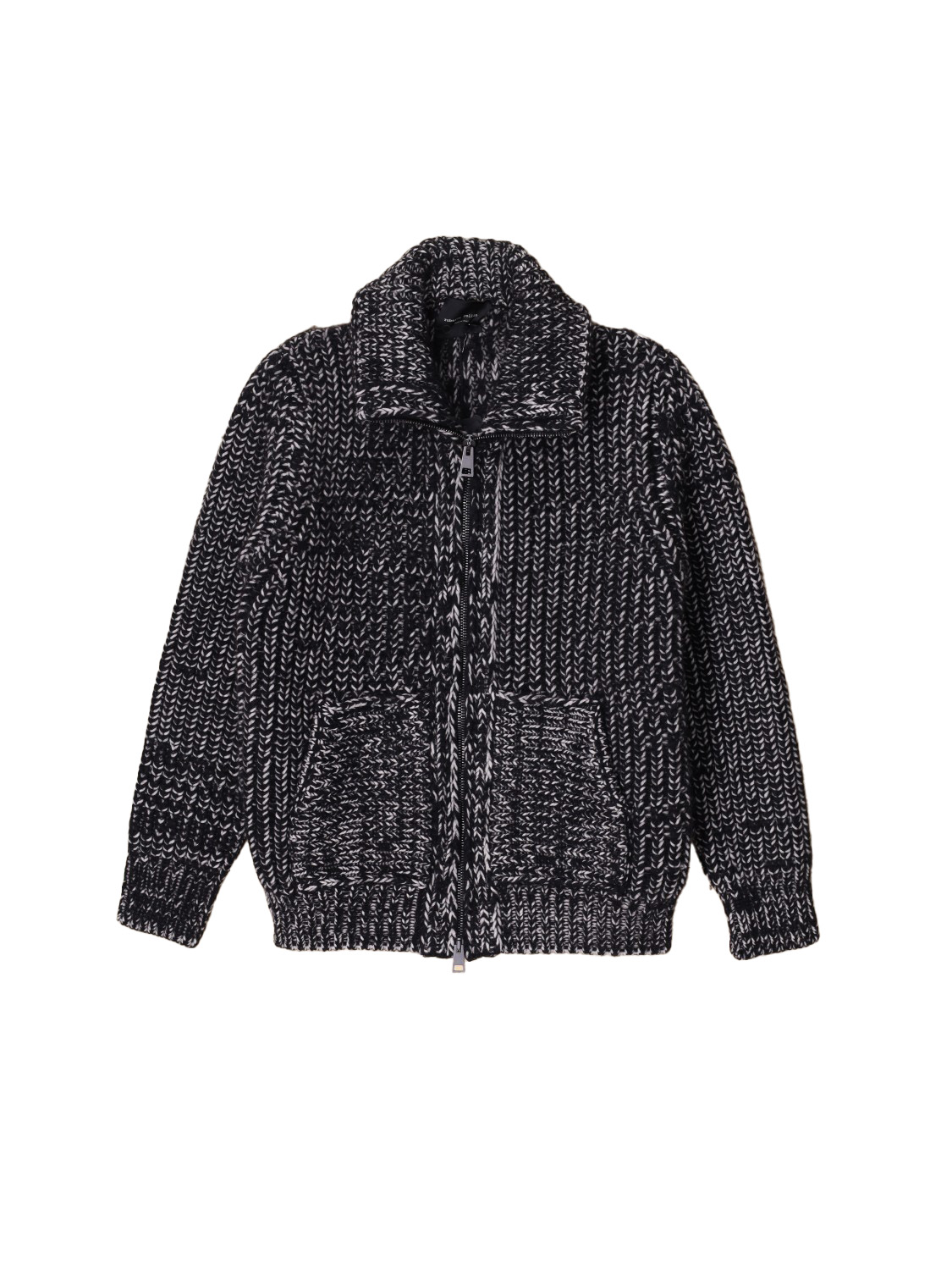 Chunky knit jacket made from a wool-alpaca mix 