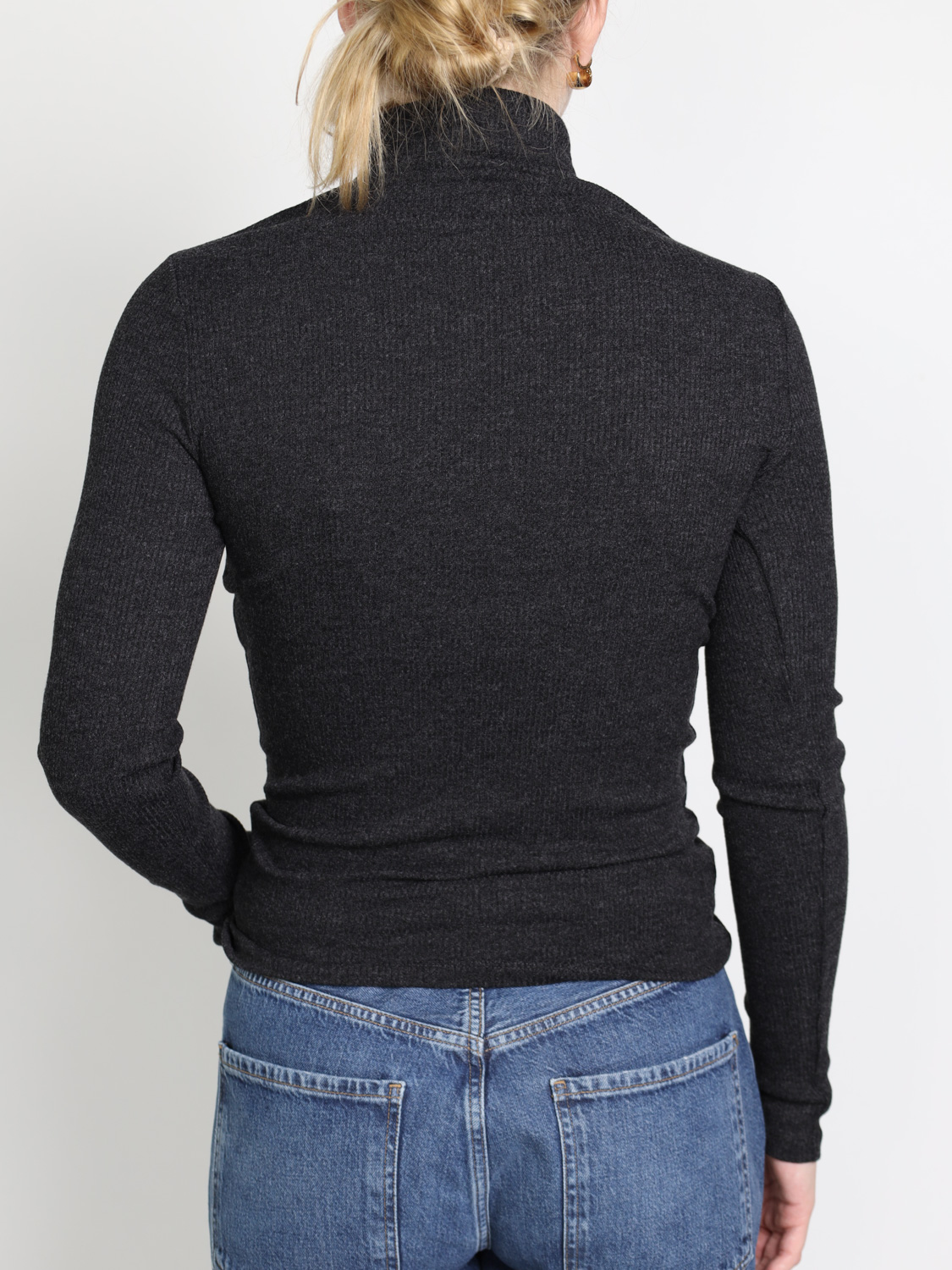 Agolde Pascale – turtleneck sweater  antrhazit  XS