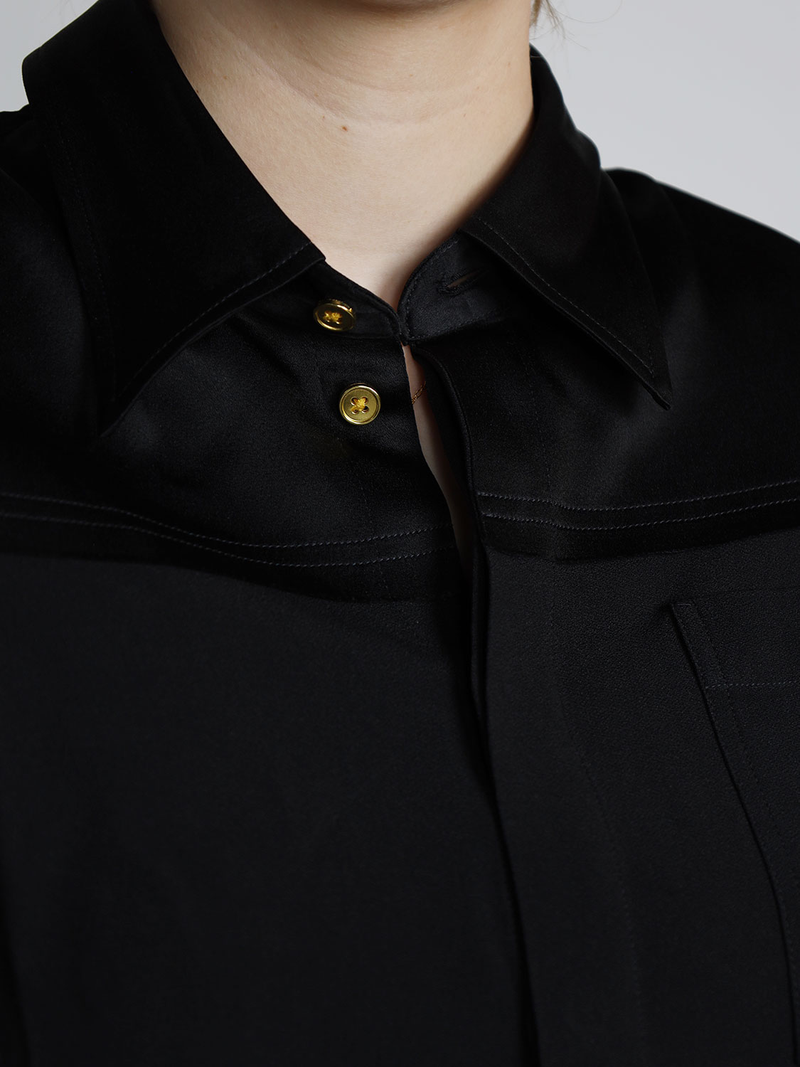 Alexandre Matiussi Blouse with a contrasting collar  36 black