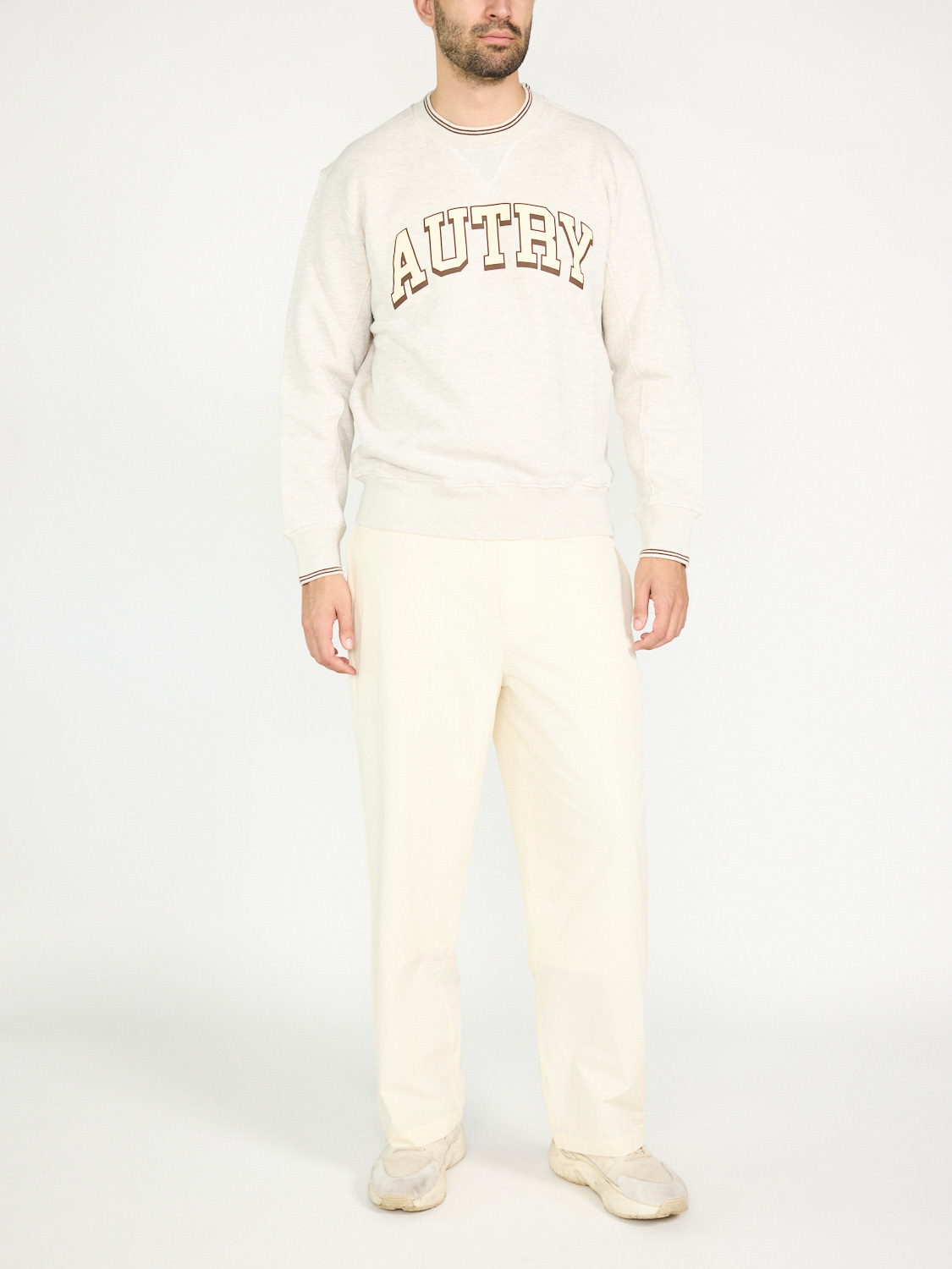 Autry Jogging pants with logo print  creme S