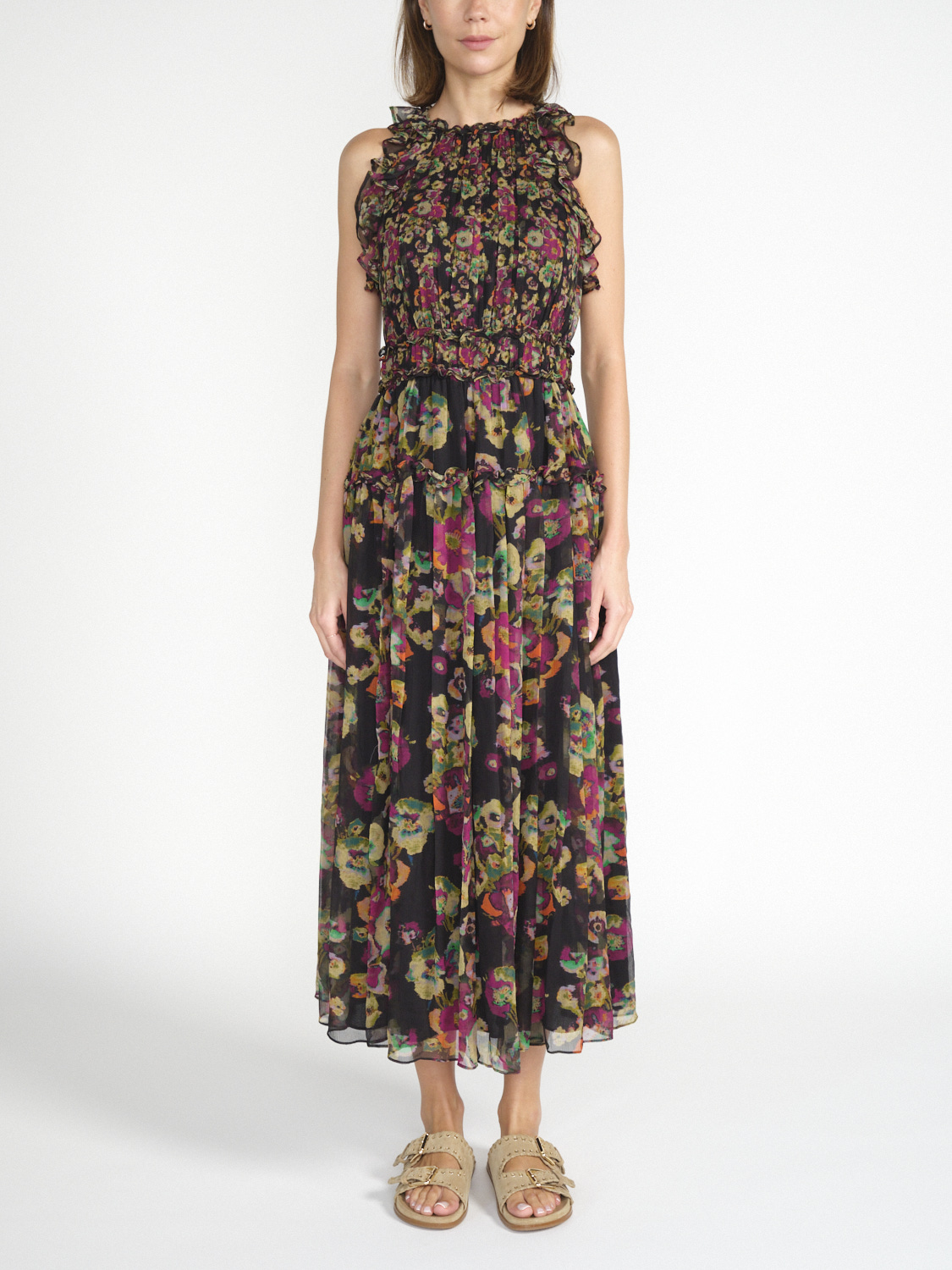 Ulla Johnson Elea Kleid mit Blumen – Print  multicolore 34