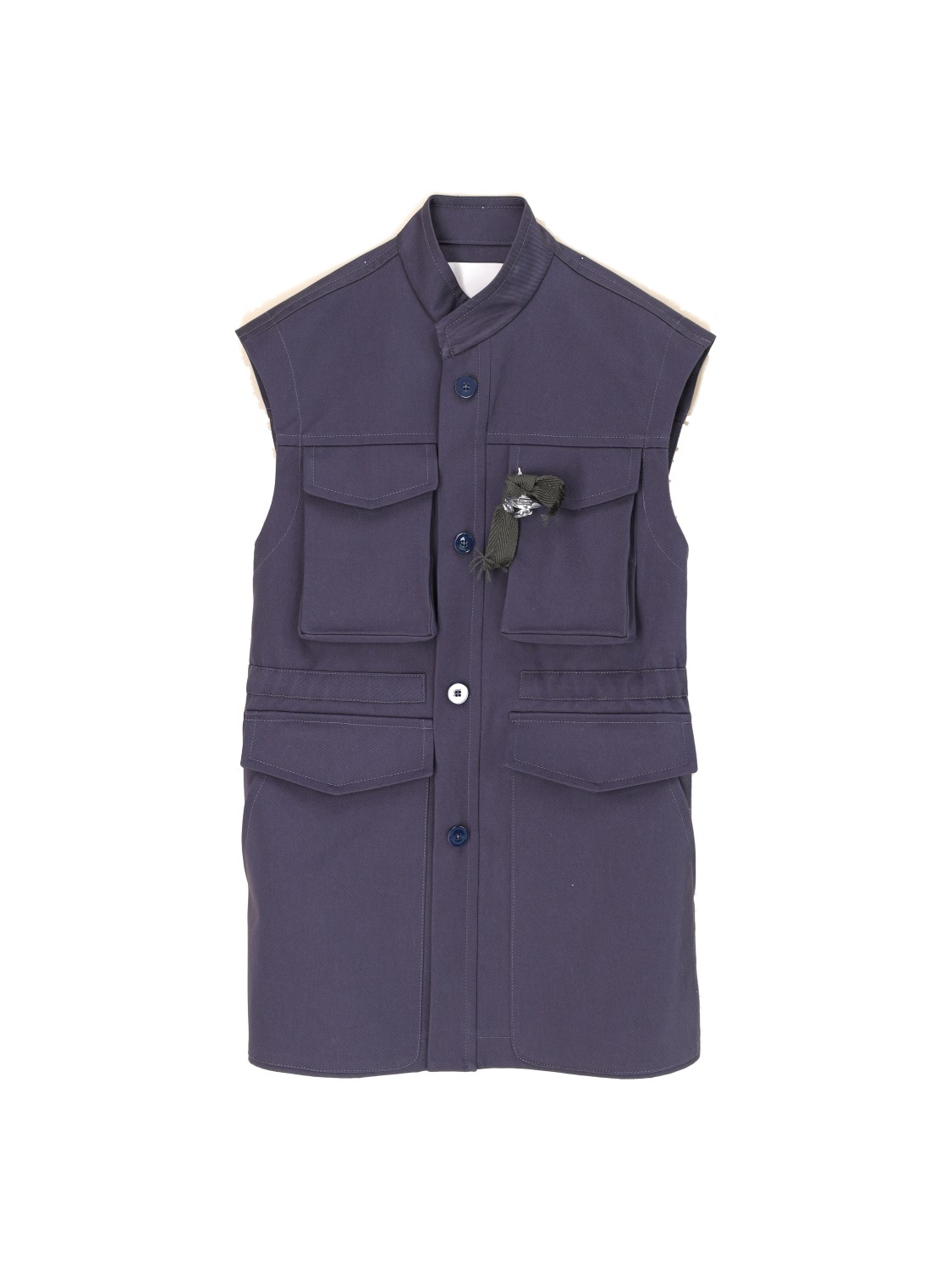 Odeeh Oversized vest made from sturdy cotton     marine S