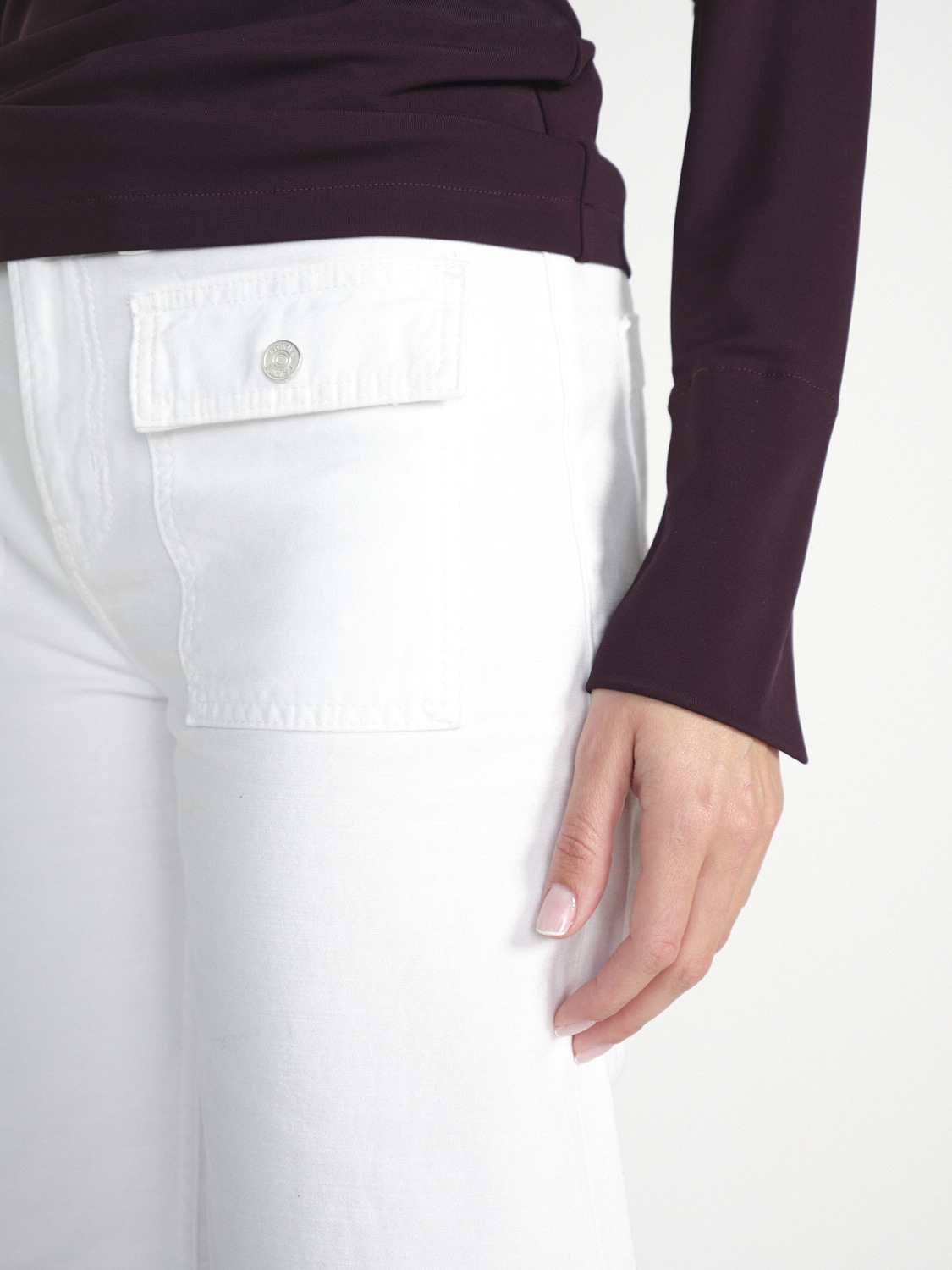 Frame Pantaloni in twill con gamba dritta  bianco 28