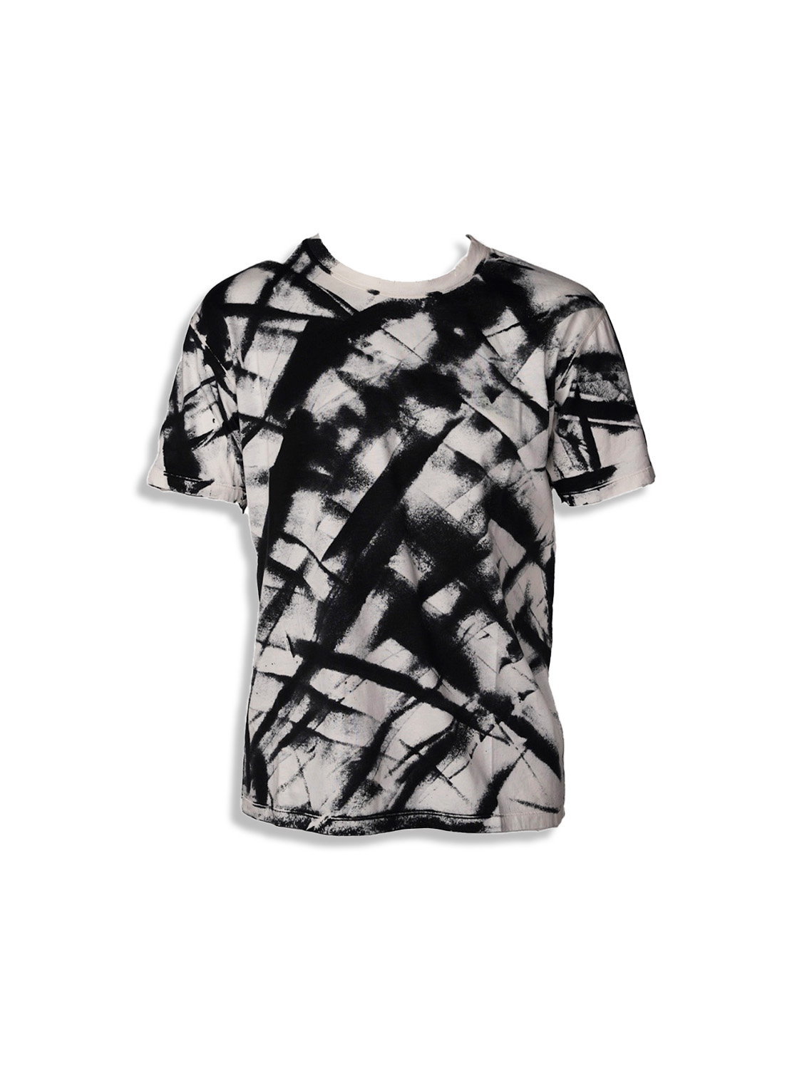 Avant Toi Maglia Collo Over - T-shirt with hand painted look black M