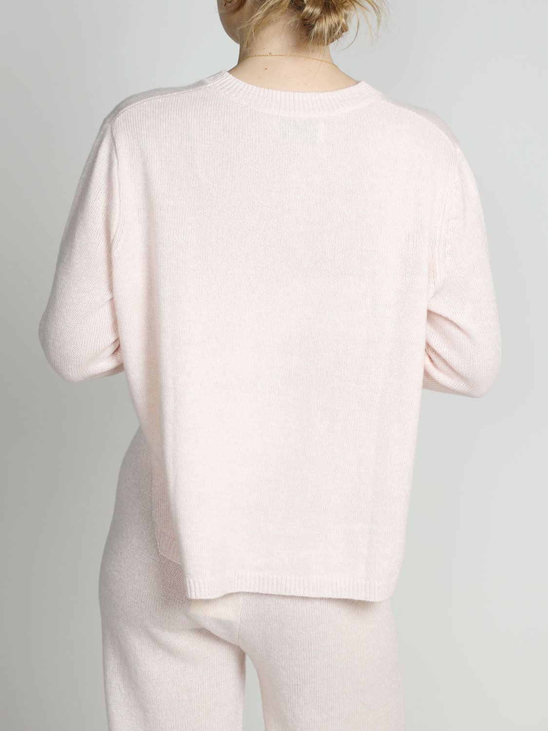 LU Ren Kerlon - Sweater with high-low hem  rosa XS