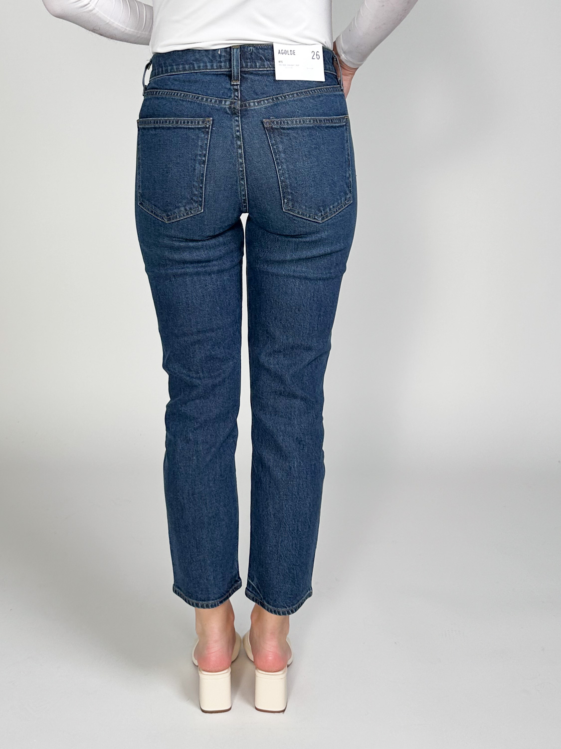 Agolde Kye – Straight Jeans   blau 29