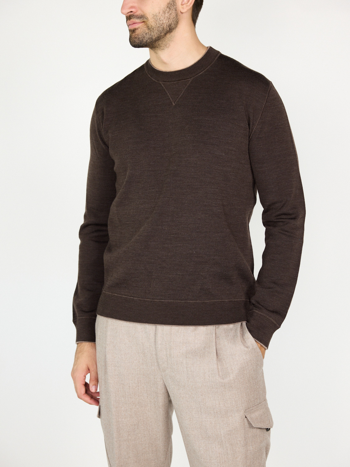 Iris von Arnim Dawson - Reversible merino wool sweater  brown S