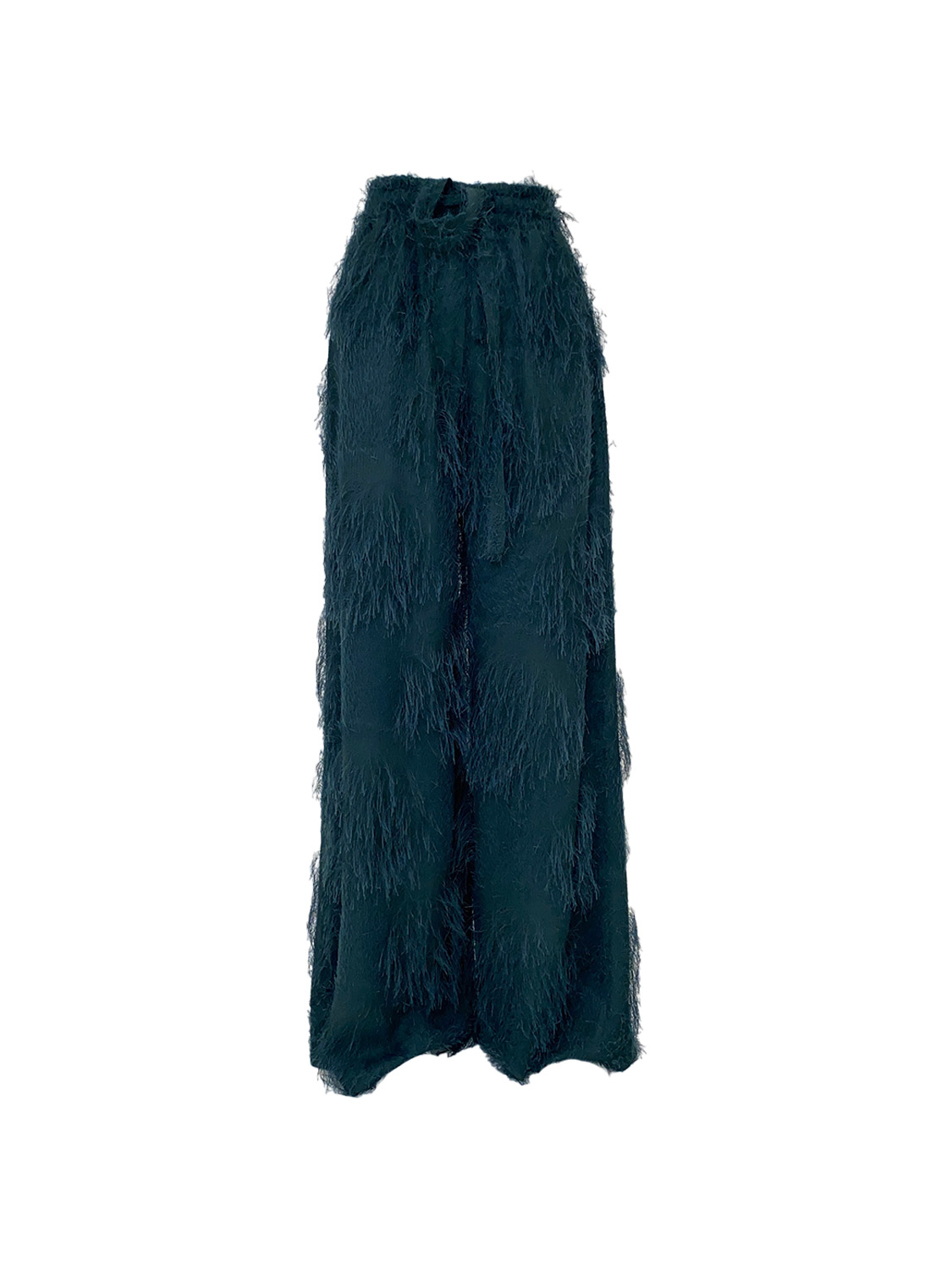 Odeeh Wide pants with fringe details   petrol 34