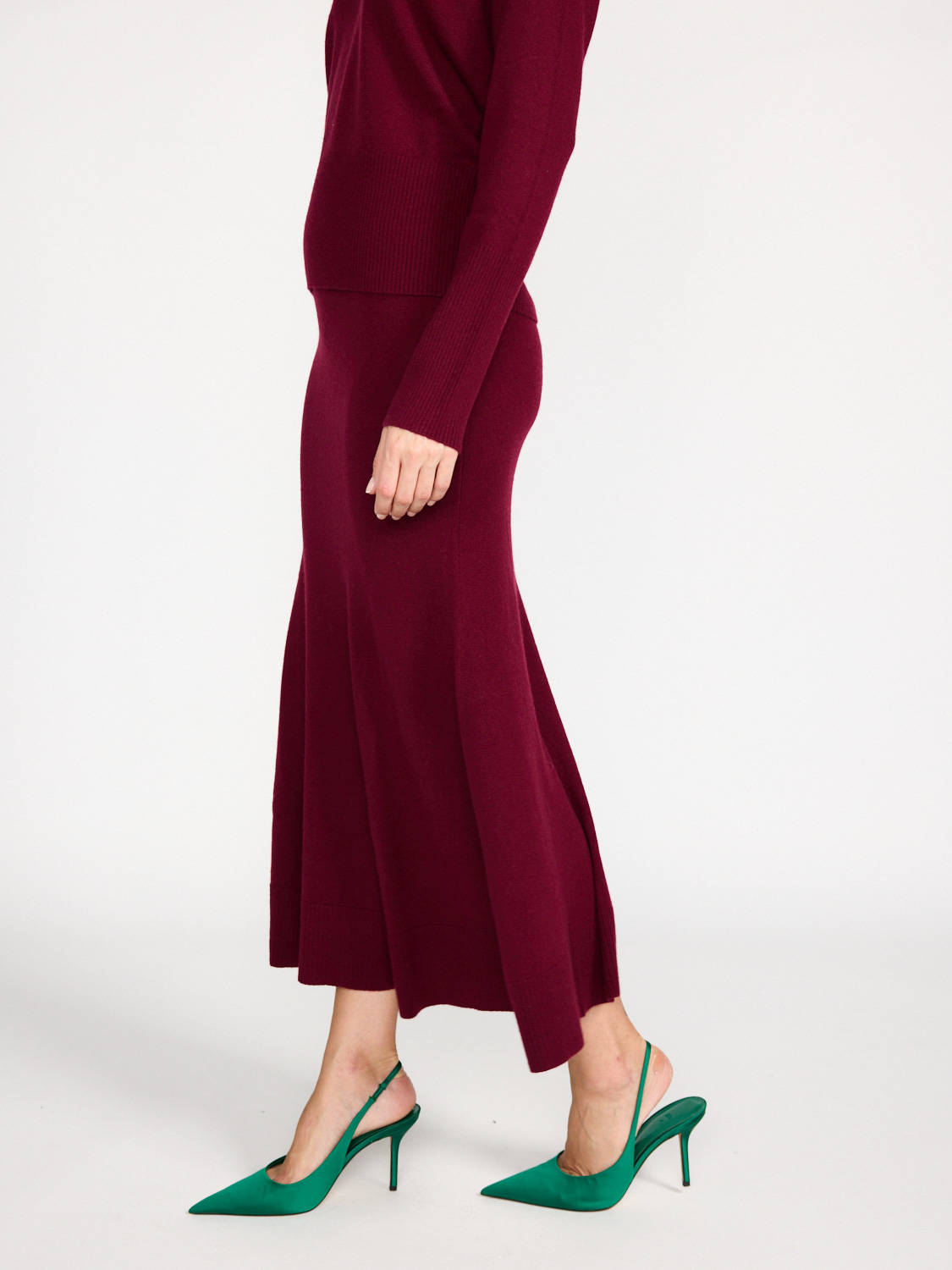 LU Ren Cashmere skirt  bordeaux  S