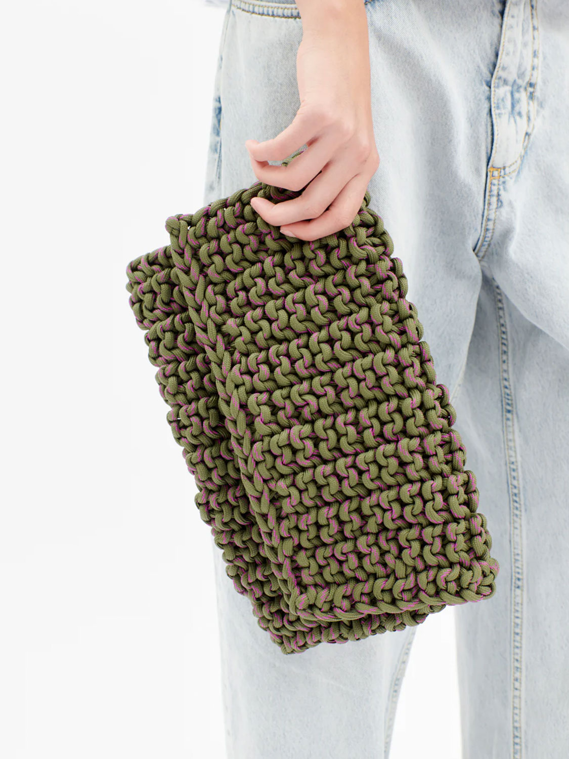 Odeeh Bag - Knitted clutch  green One Size