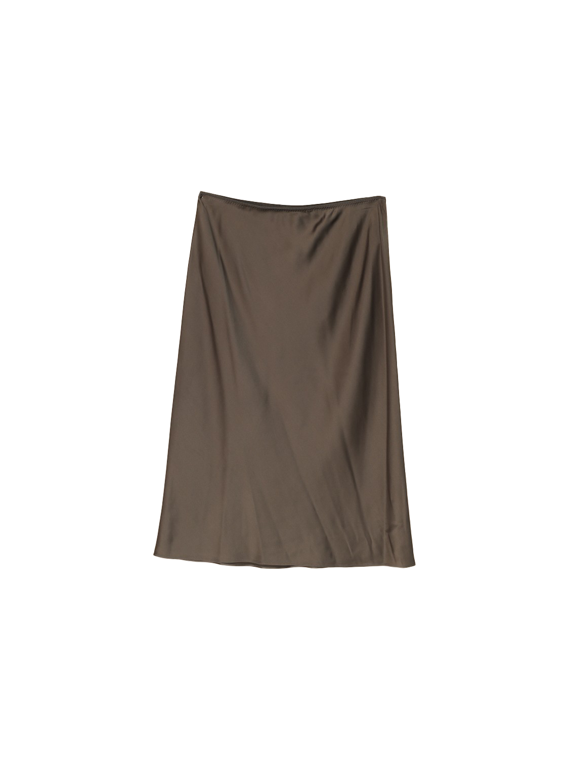 Joseph Isaak – silk satin midi skirt  khaki 38