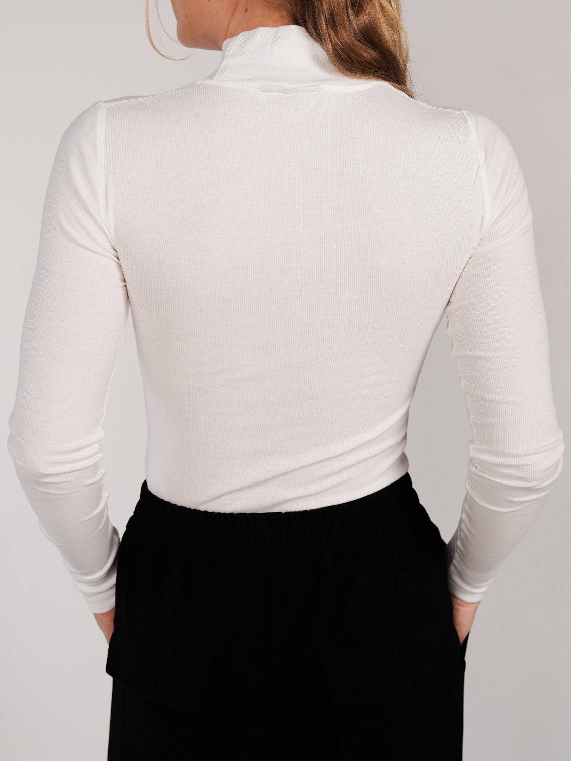 Ganni Baumwoll-Longsleeve bianco M