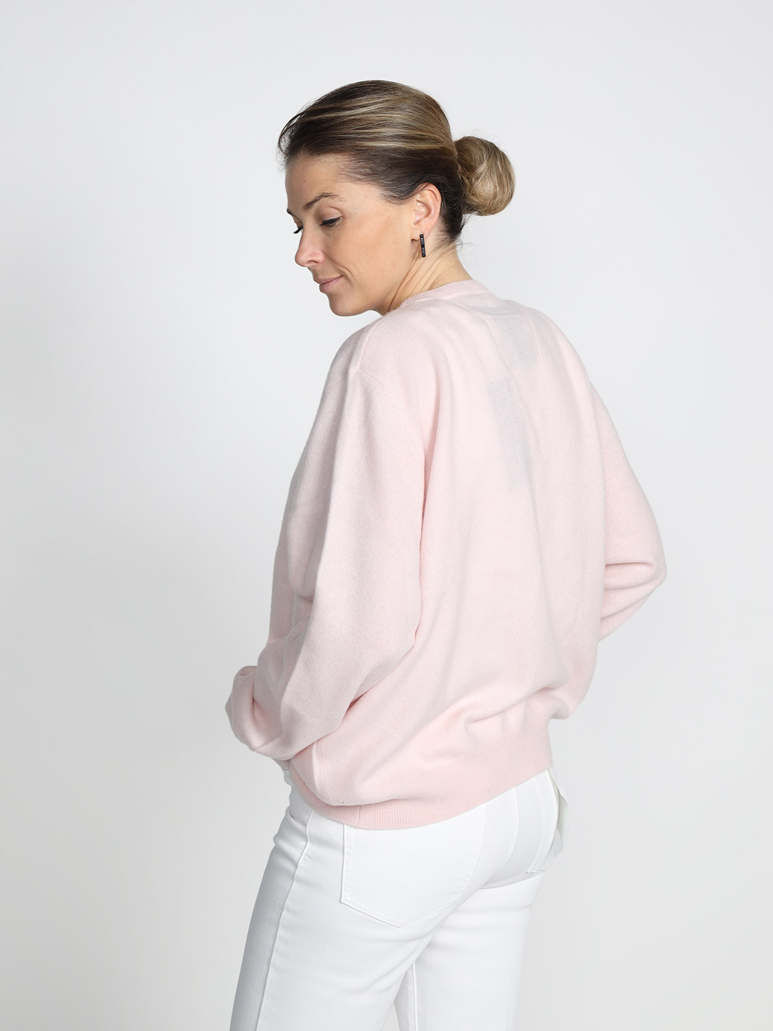 Frenckenberger Mini Bomber - Cardigan in cashmere  rosa XS