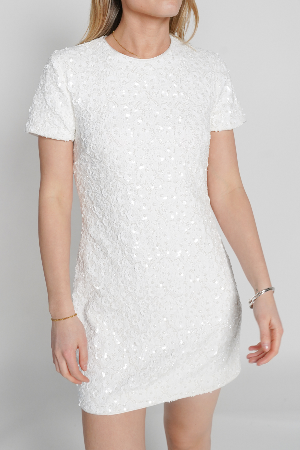 Simkhai Clove embellished mini dress  creme 34