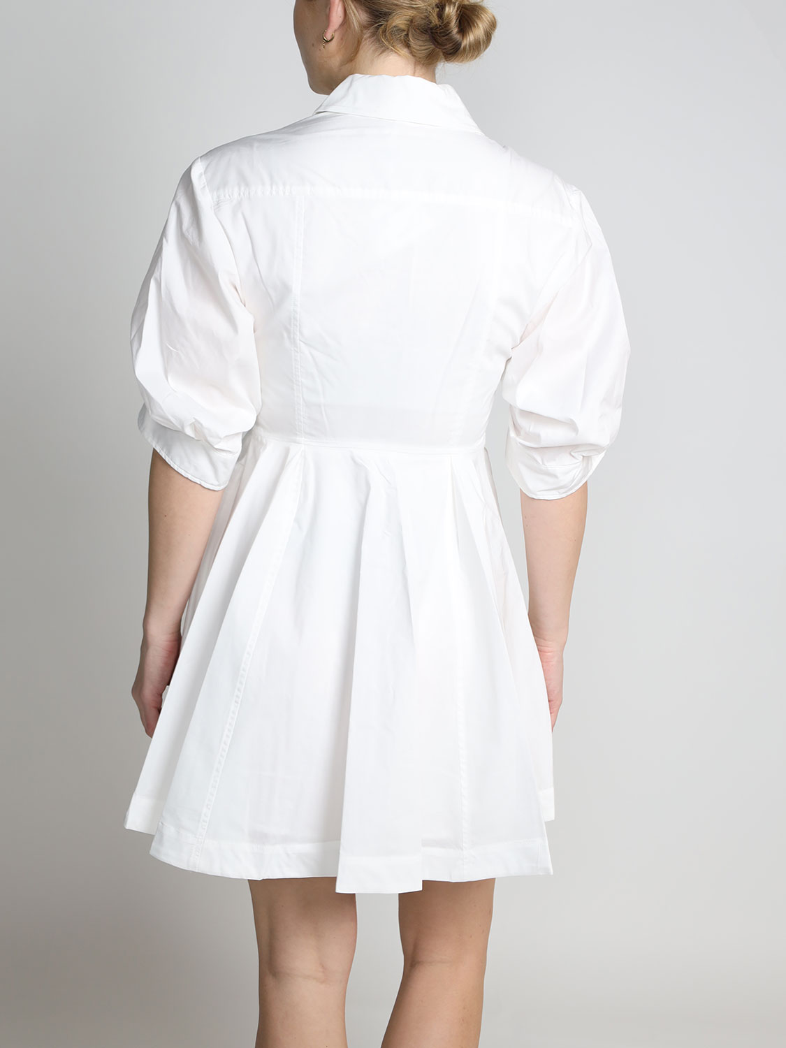 Simkhai Jazzie - short fitted shirt dress   white 34