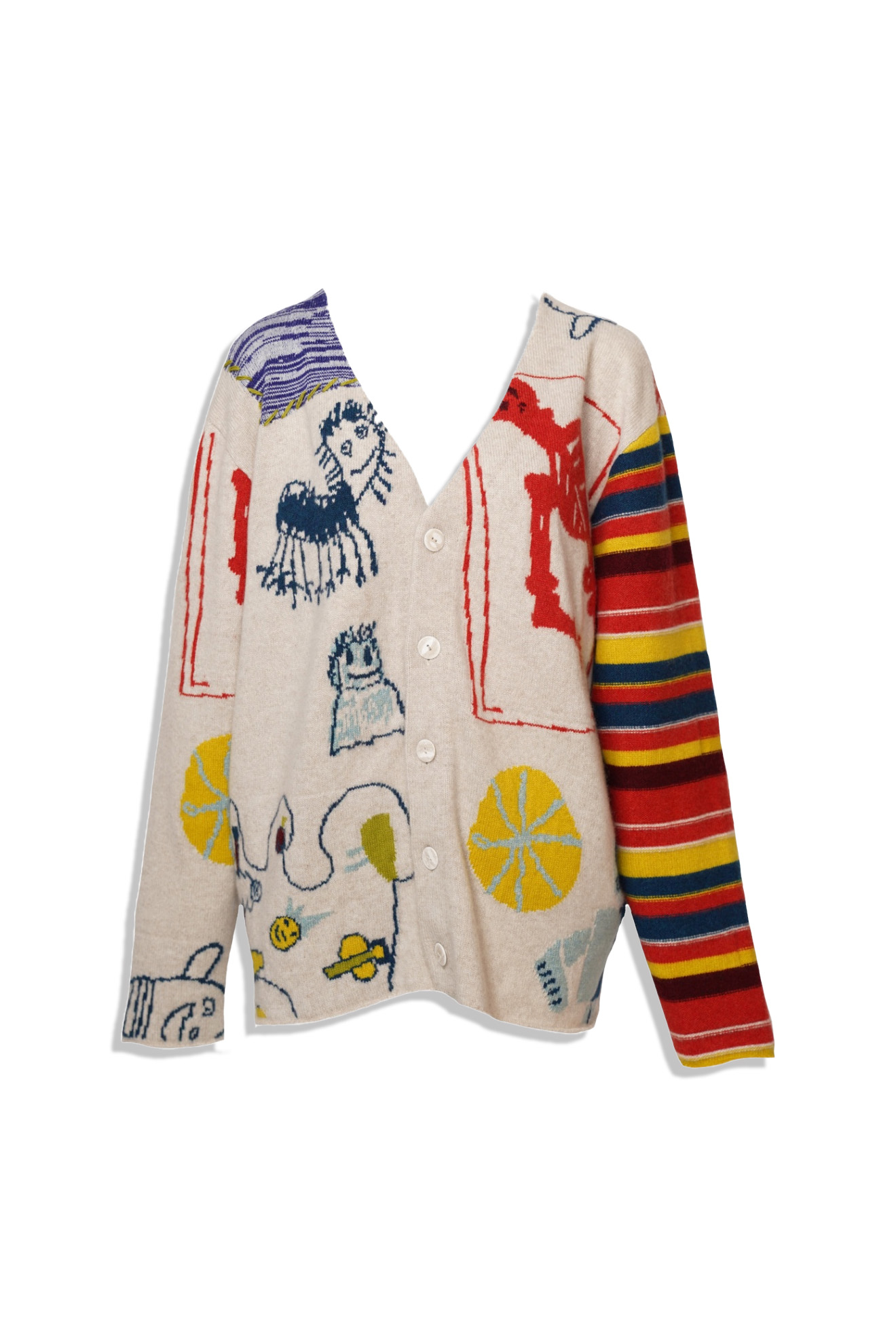 The Elder Statesman Wild Dreams - Cashmere Cardigan with Hand Painted  Patterns | loui.rocks