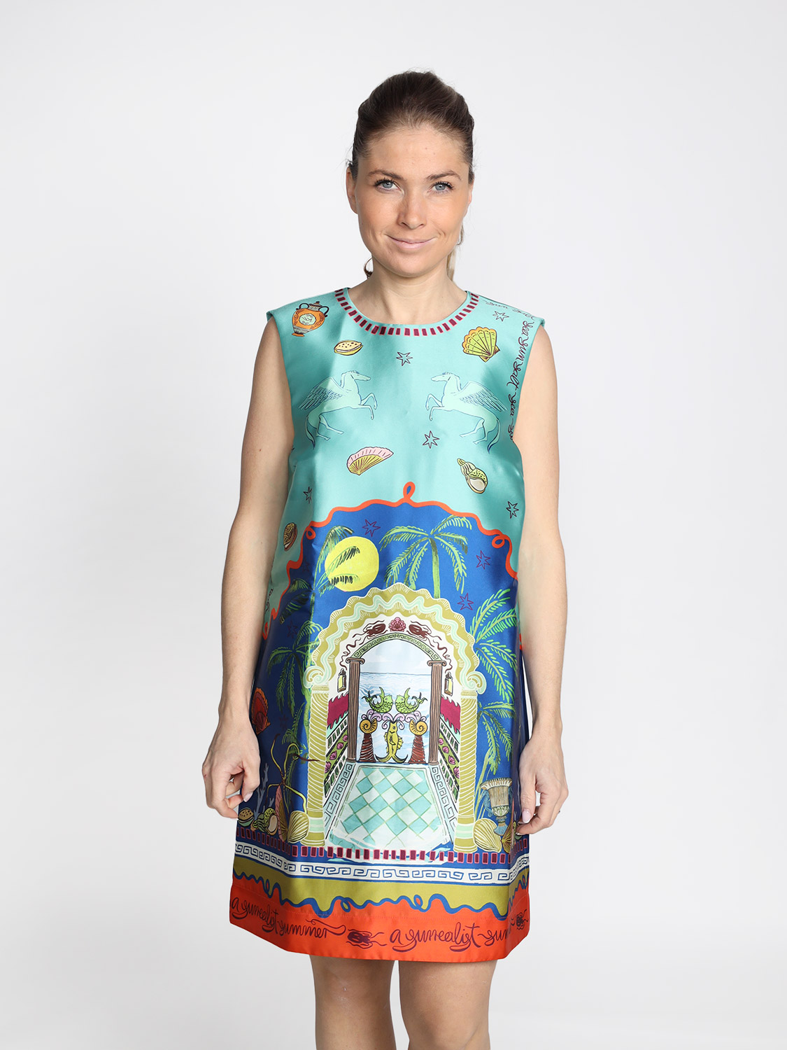 Alemais Surrealist - Surrealistisches Sommerkleid 36 mehrfarbig