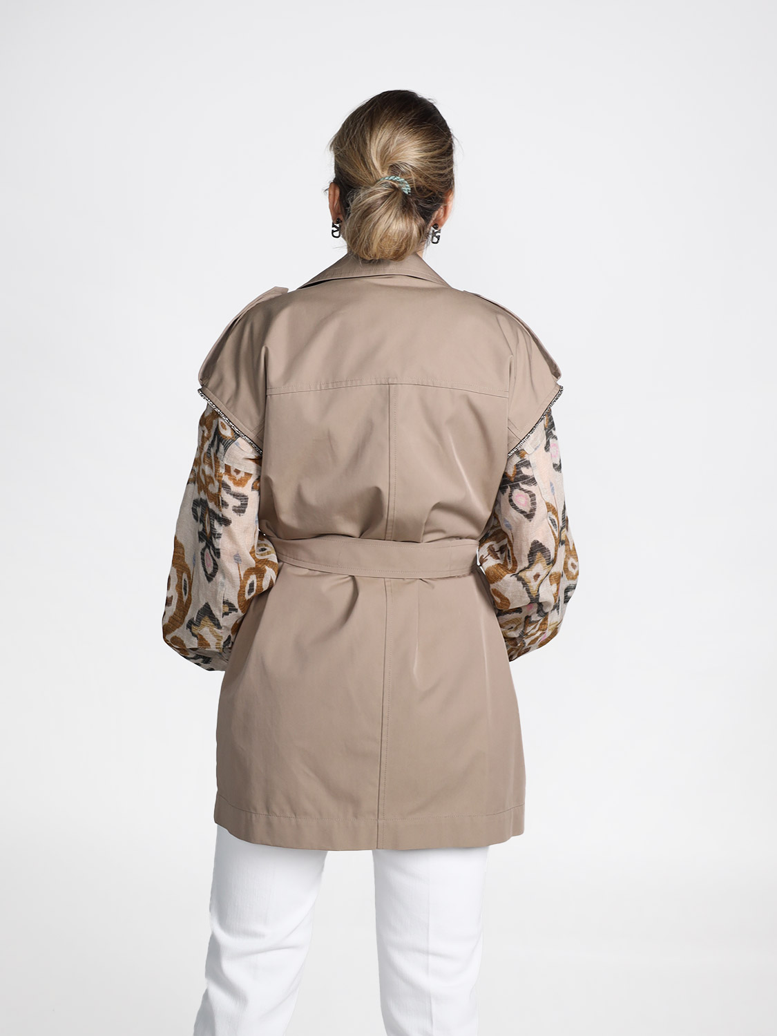 Bazar Deluxe Ärmelloser Trenchcoat   36 beige