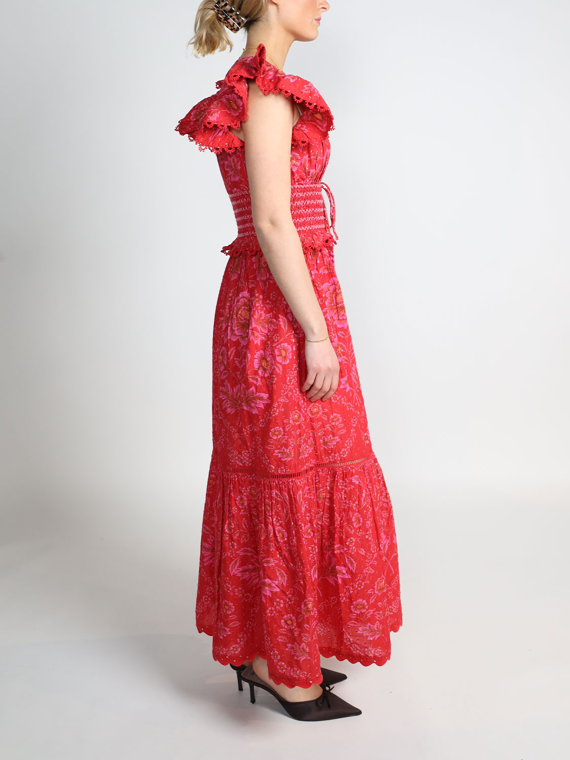 Farm Rio Olivia – Kleid aus Baumwolle  rot XS