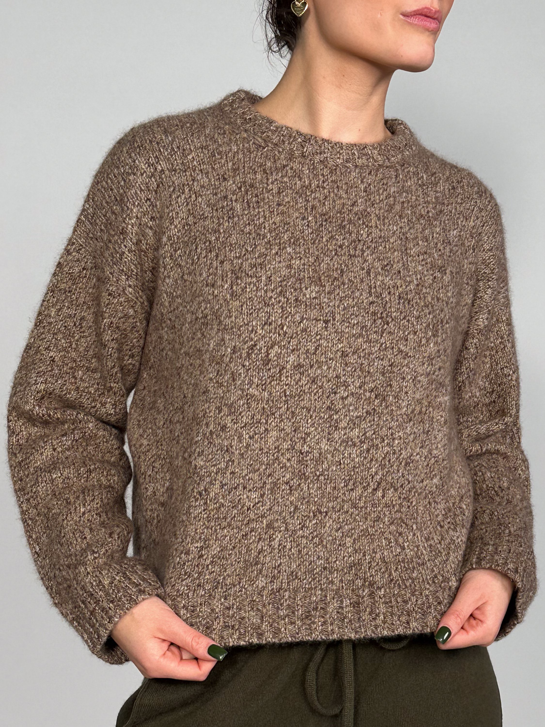 friendly hunting Jumper – Pullover aus Cashmere-Seide-Mix  marrone S