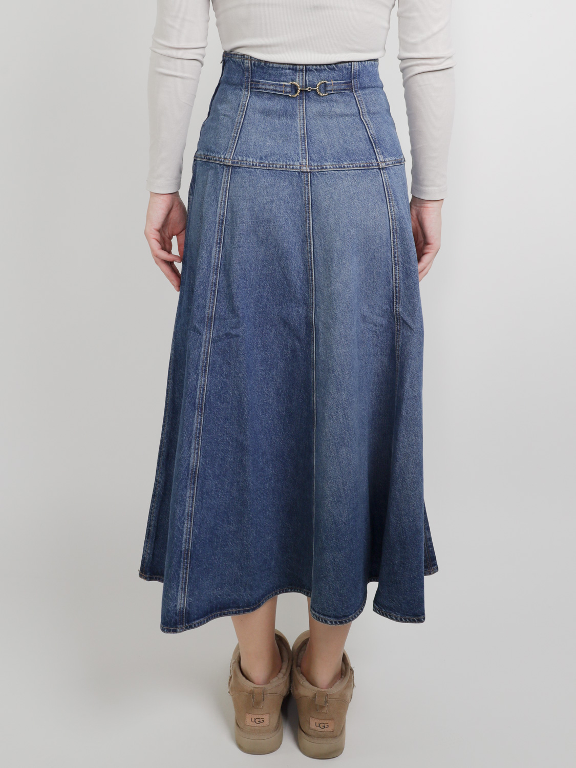 Ulla Johnson The Brigitte – Denim Maxirock   blau 34