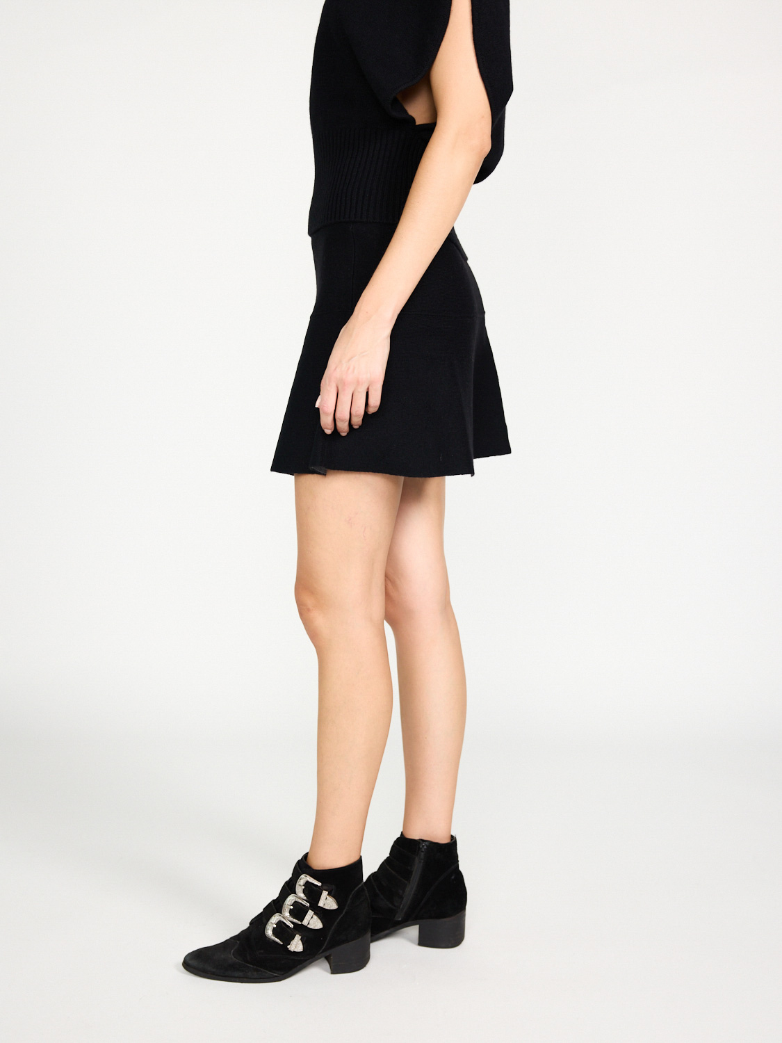 Lisa Yang Noah – cashmere mini skirt  black 34