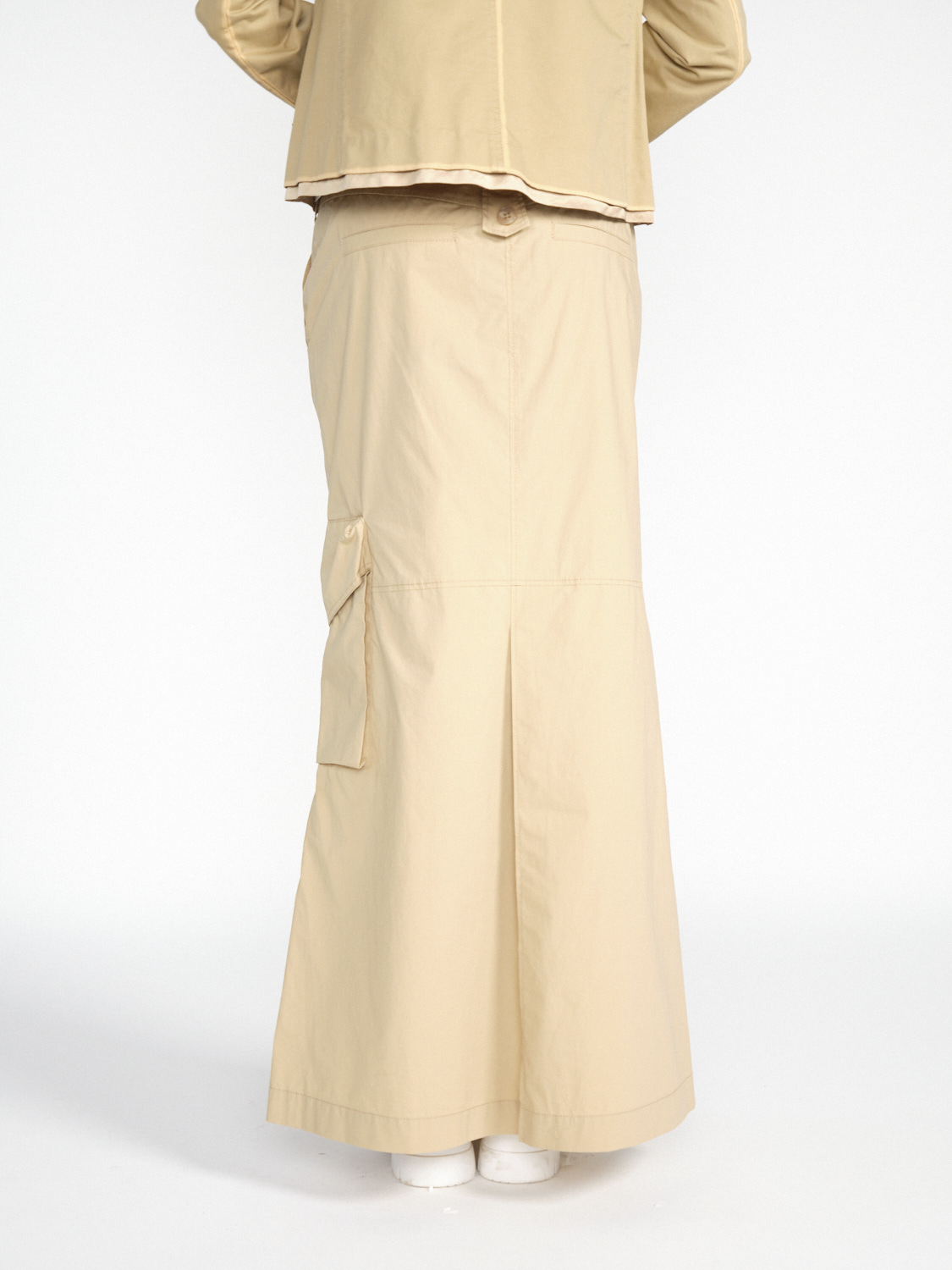 Dorothee Schumacher Poplin Power Skirt – maxi skirt made of cotton  beige XS