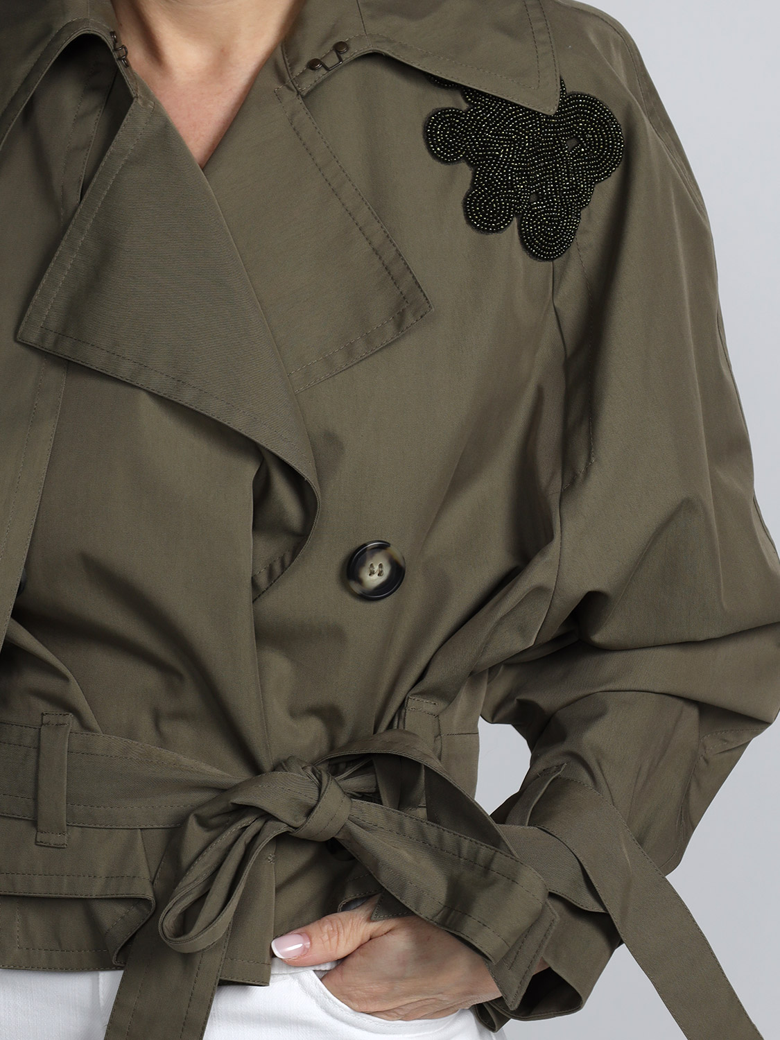 Bazar Deluxe Short trench coat  khaki 34