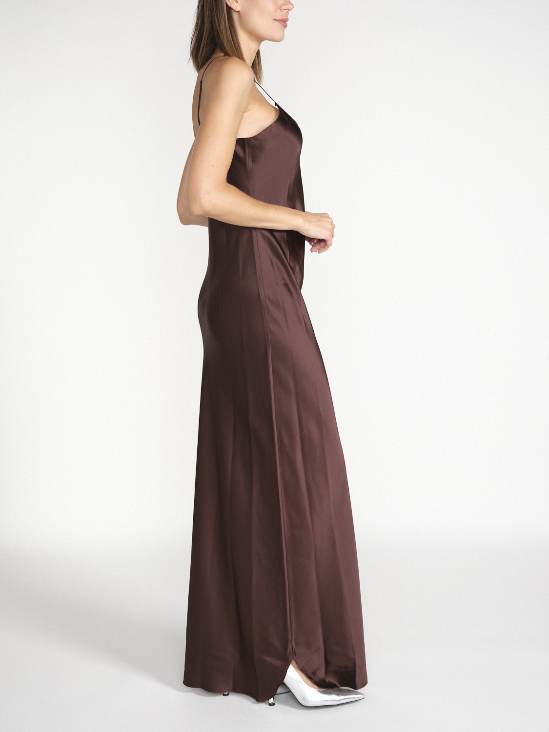 Nili Lotan Cami Satin Dress  brown M