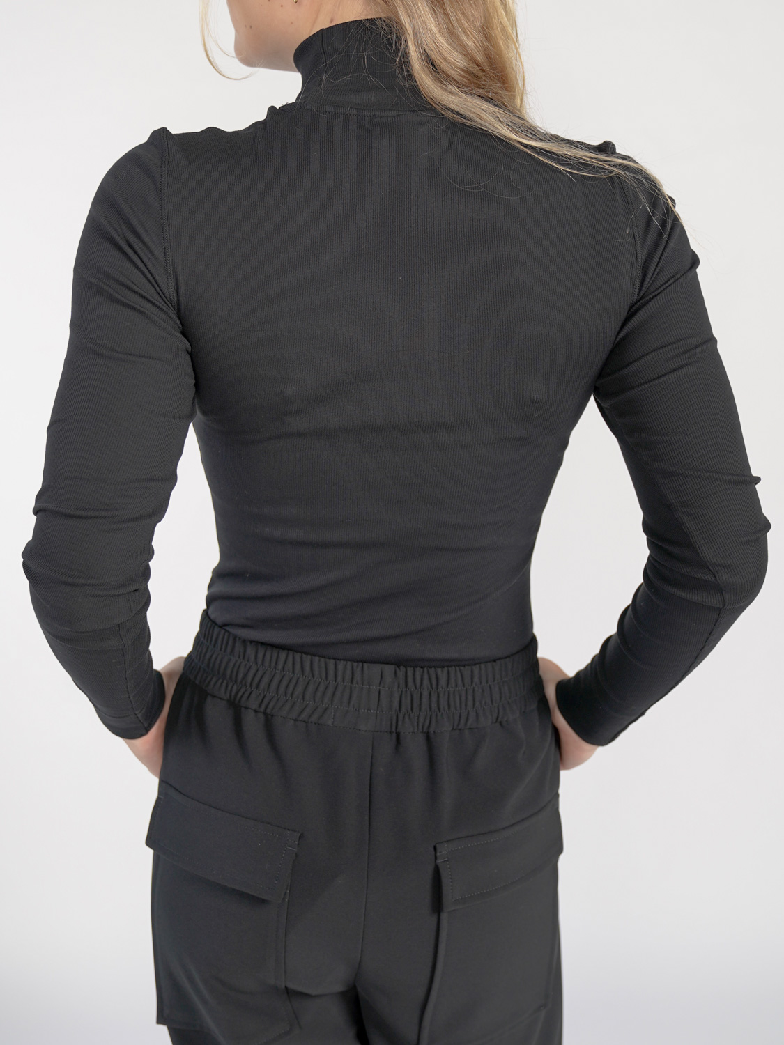 Ganni Baumwoll-Longsleeve nero XS