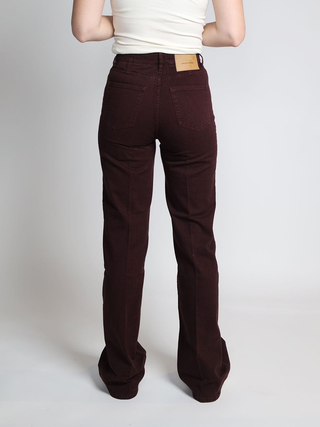 Alexandre Matiussi Wide cotton jeans  bordeaux 26